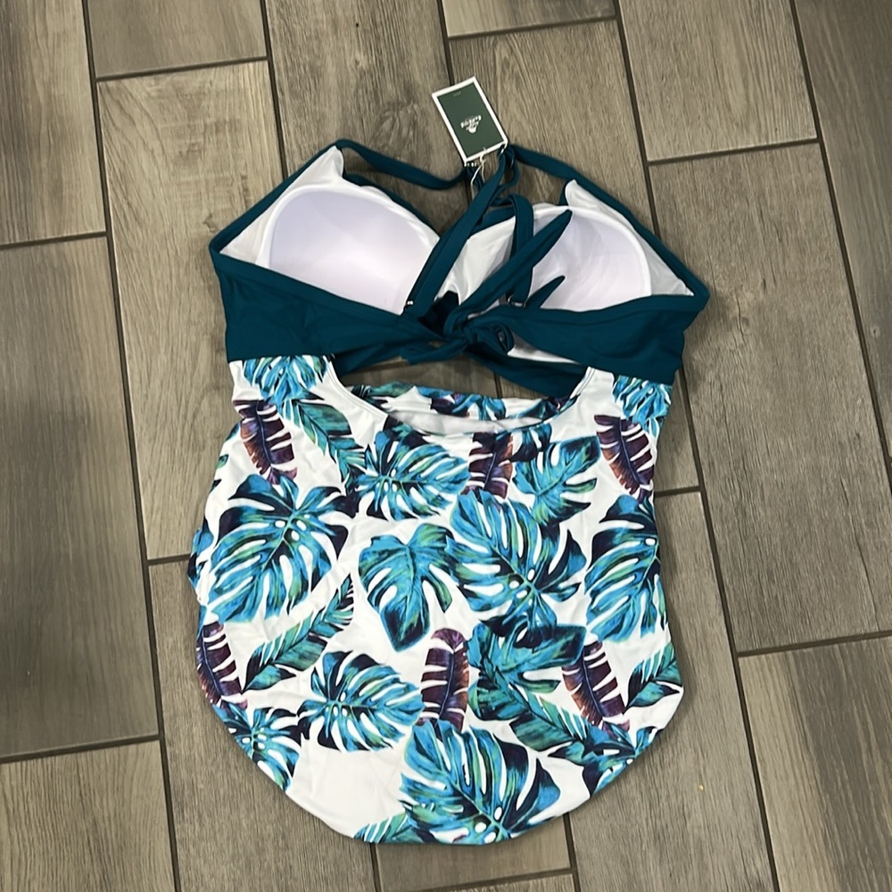Eomenie Women's One Piece Swimsuit Tummy Control Cutout High Waisted - Picture 4 of 5